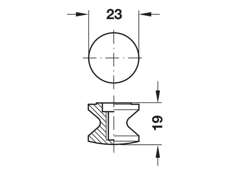 Obelink Push-Lock Knopf