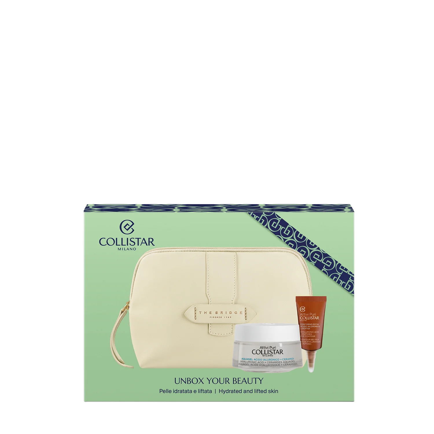 Pure Actives hijaluronska kiselina + ceramidi Acquagel set - hidratantni set, hidratantna dnevna krema, tretman protiv natečenosti i podočnjaka