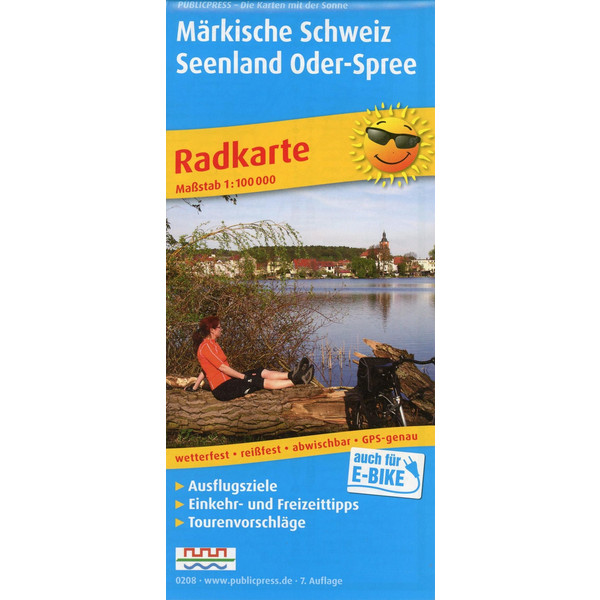 Märkische Schweiz, Seengebiet Oder-Spree 1:100 000 - Fahrradkarte