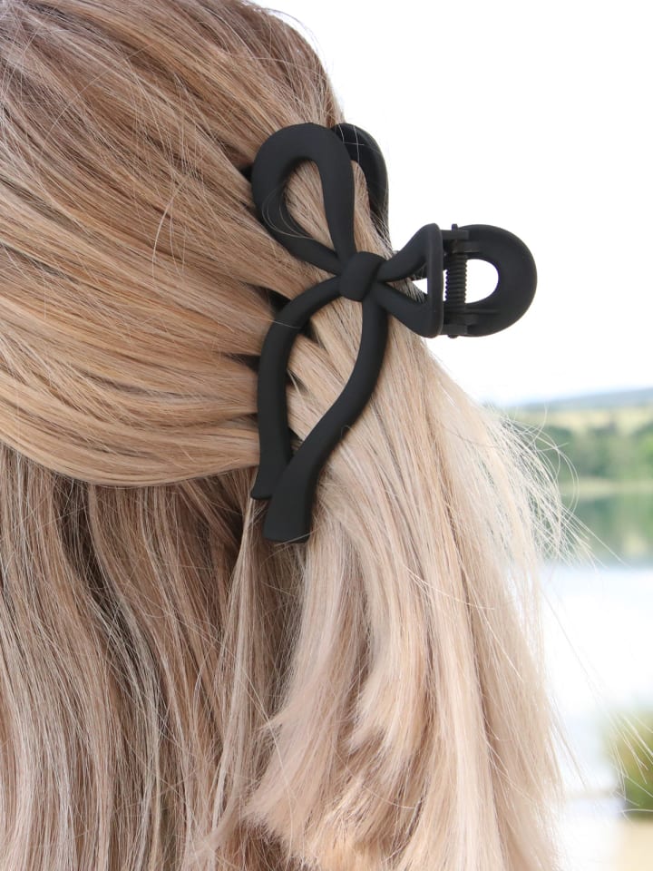 styleBREAKER Haarspange Schleife in Schwarz günstig kaufen onesize