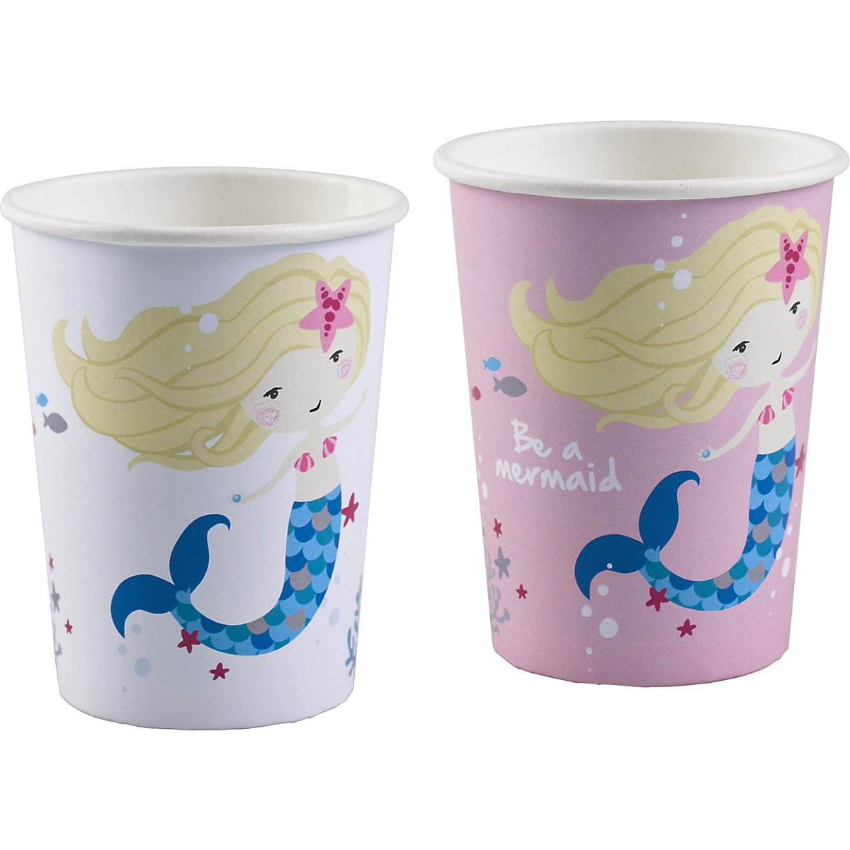 Becher Be a Mermaid 250ml sortiert, 8 Stück