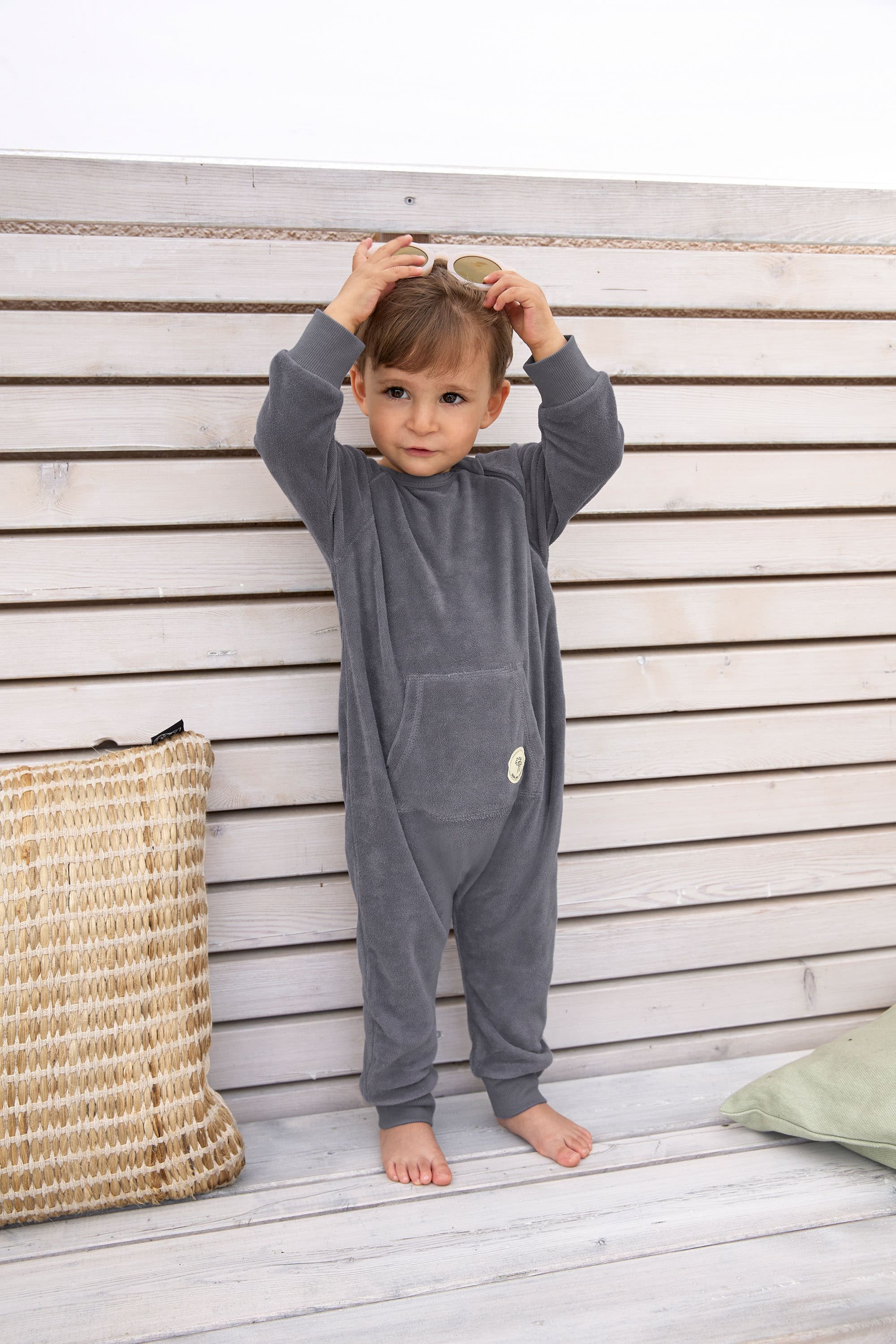 Frottee Overall Kinder, Anthrazit