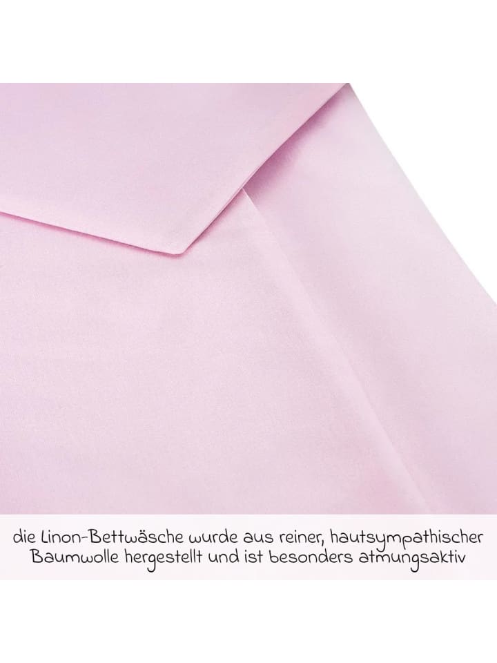 Makian Bettwäsche 80 x 80 cm - Uni Rosa in rosa günstig kaufen onesize
