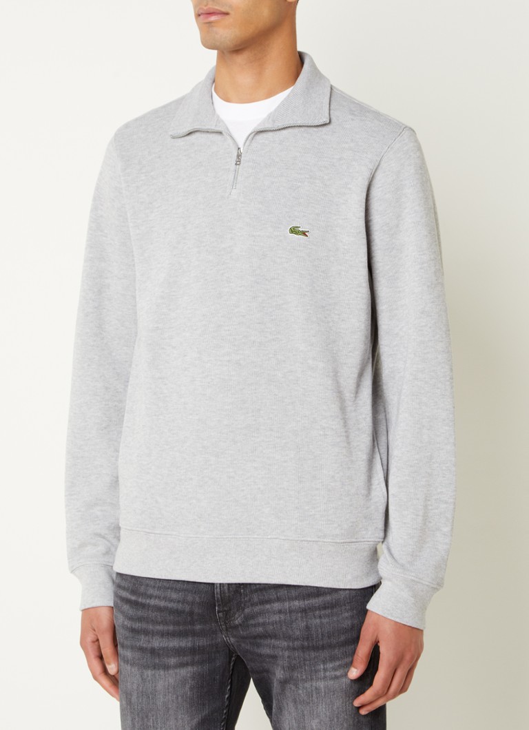 Lacoste Fine-knit pullover with half zip
