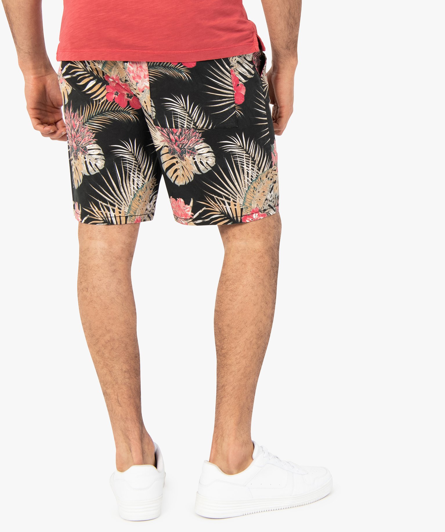 Bermuda homme à motifs fleuris gris | GEMO