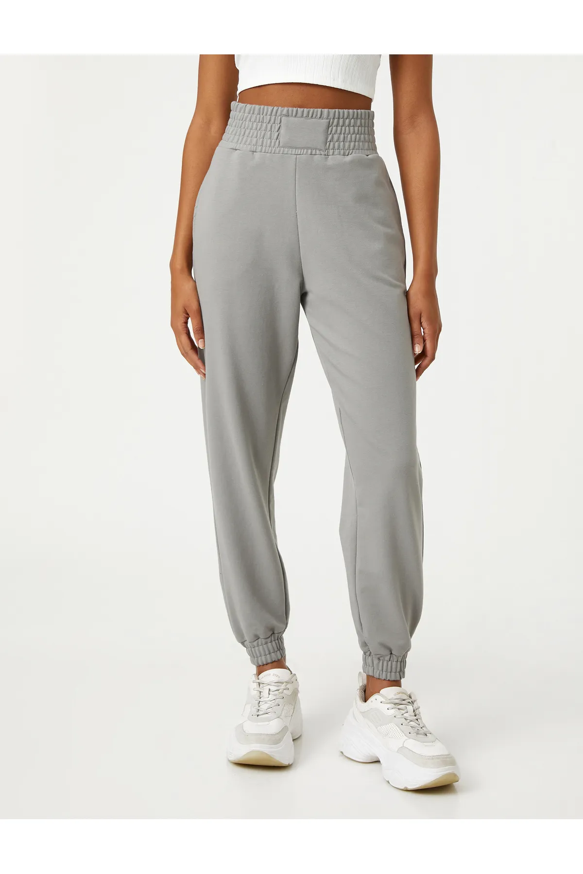 Koton  Jogger-Jogginghose mit extra hohem Bund und Taschendetail