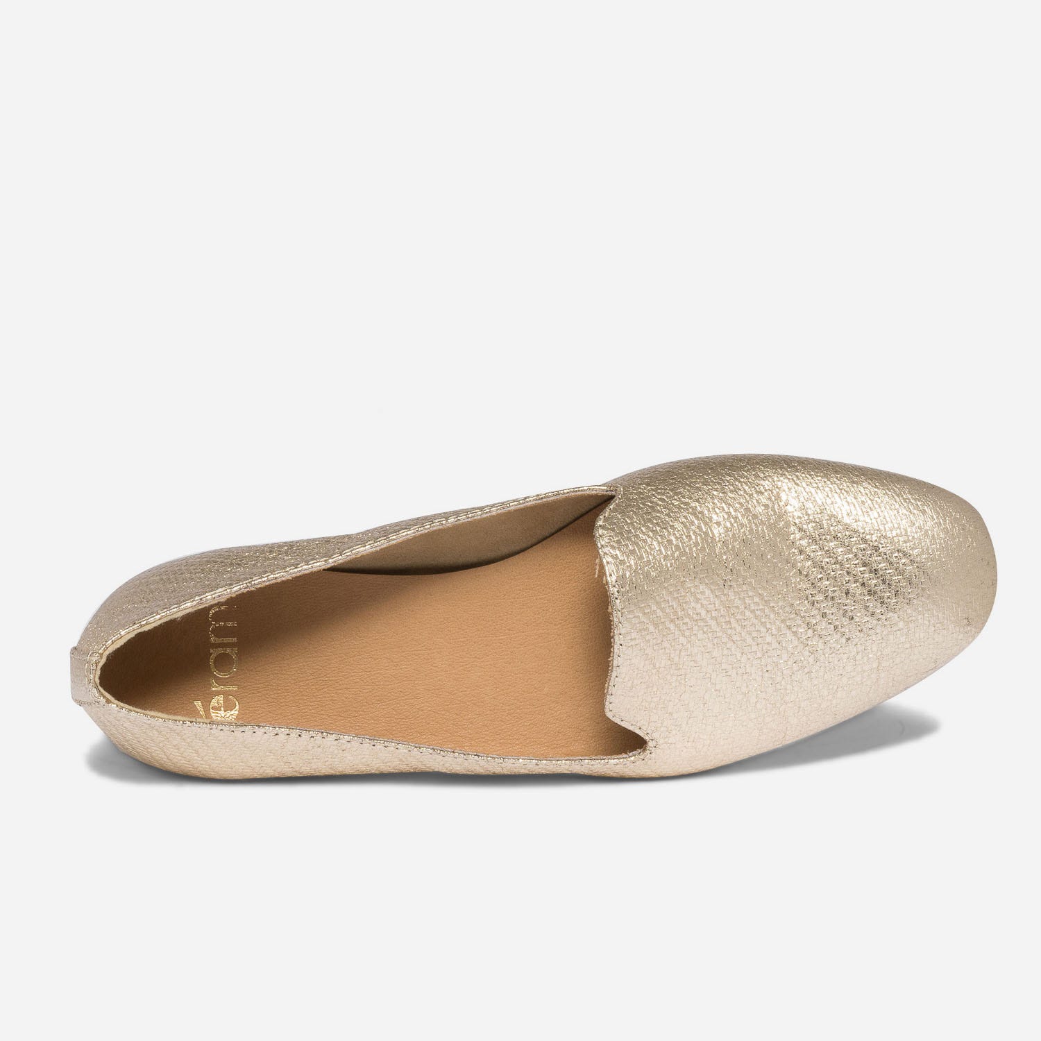 Slipper doré effet tressage