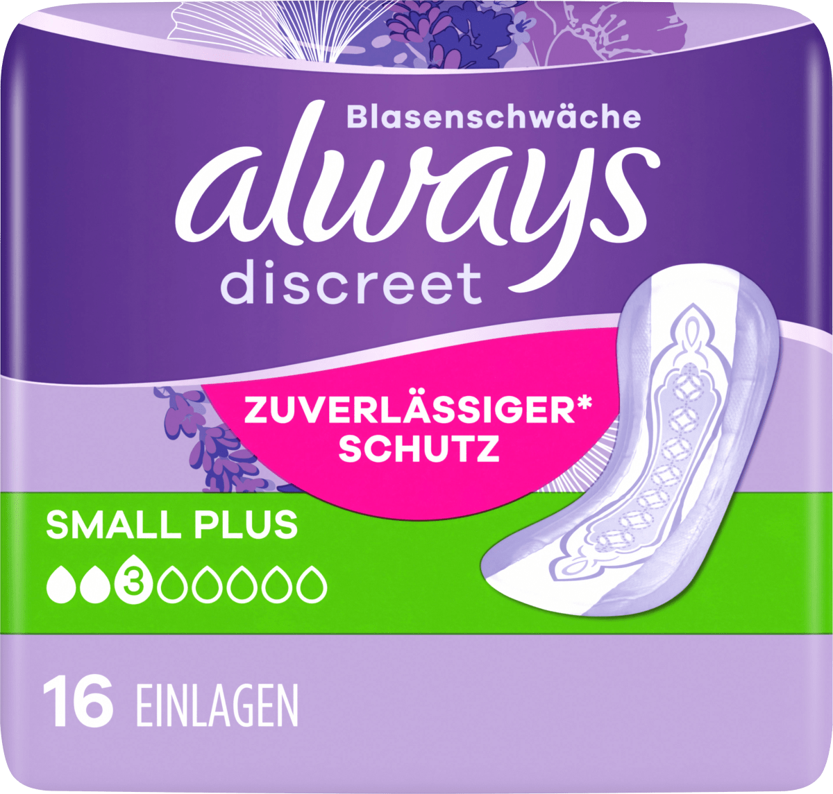 discreet Einlagen Inkontinenz Small Plus, 16 St