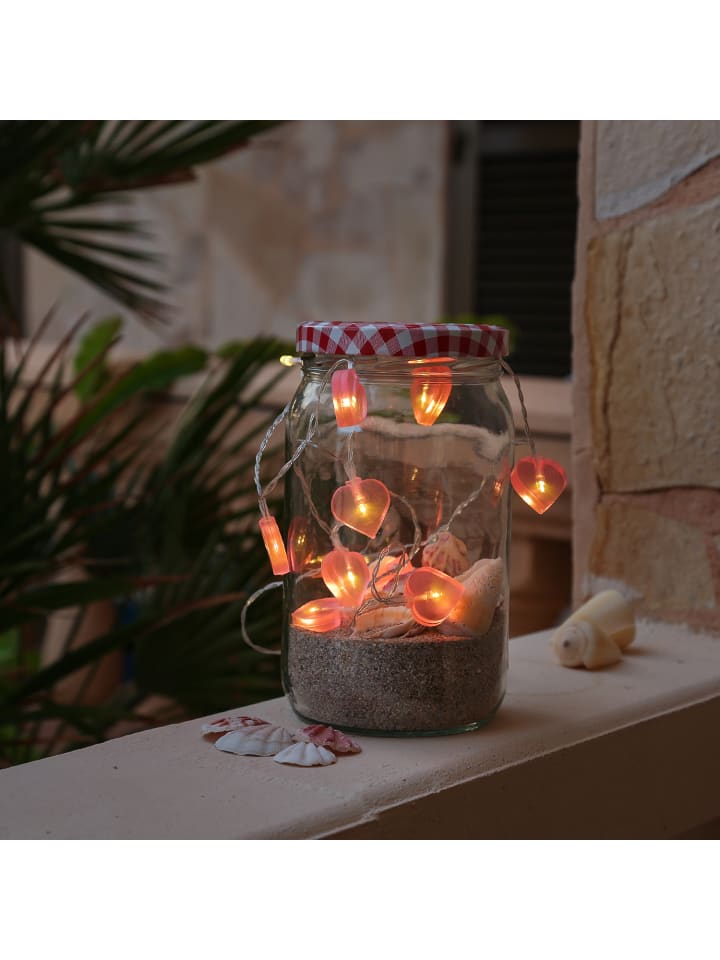 MARELIDA LED Lichterkette Herzen für Valentingstage Muttertag L: 90cm in rosa günstig kaufen onesize