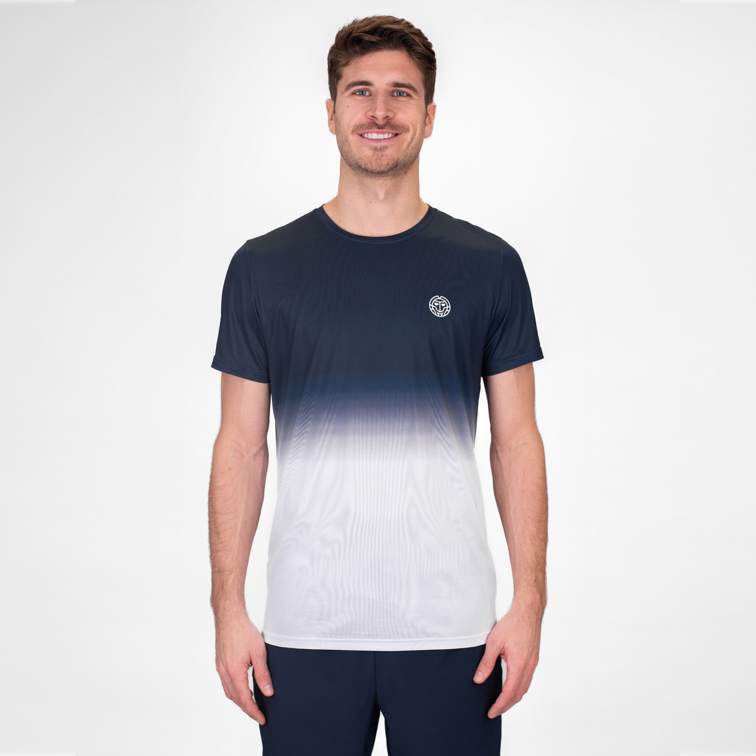 Crew Gradiant T-Shirt Herren - Dunkelblau, Weiß