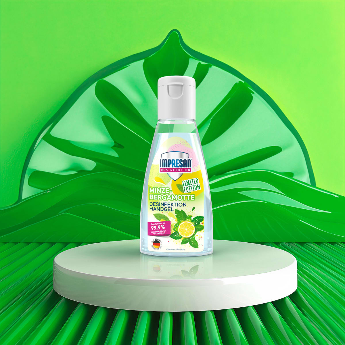 Handdesinfektionsgel Minze Bergamotte, Reisegröße, 55 ml