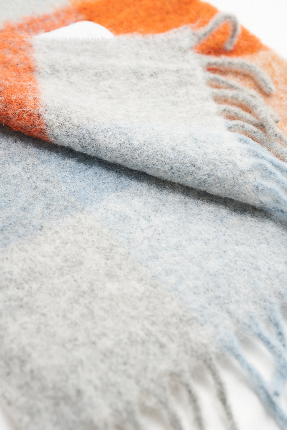 CPH SHAWL 2 wool mix blue/orange