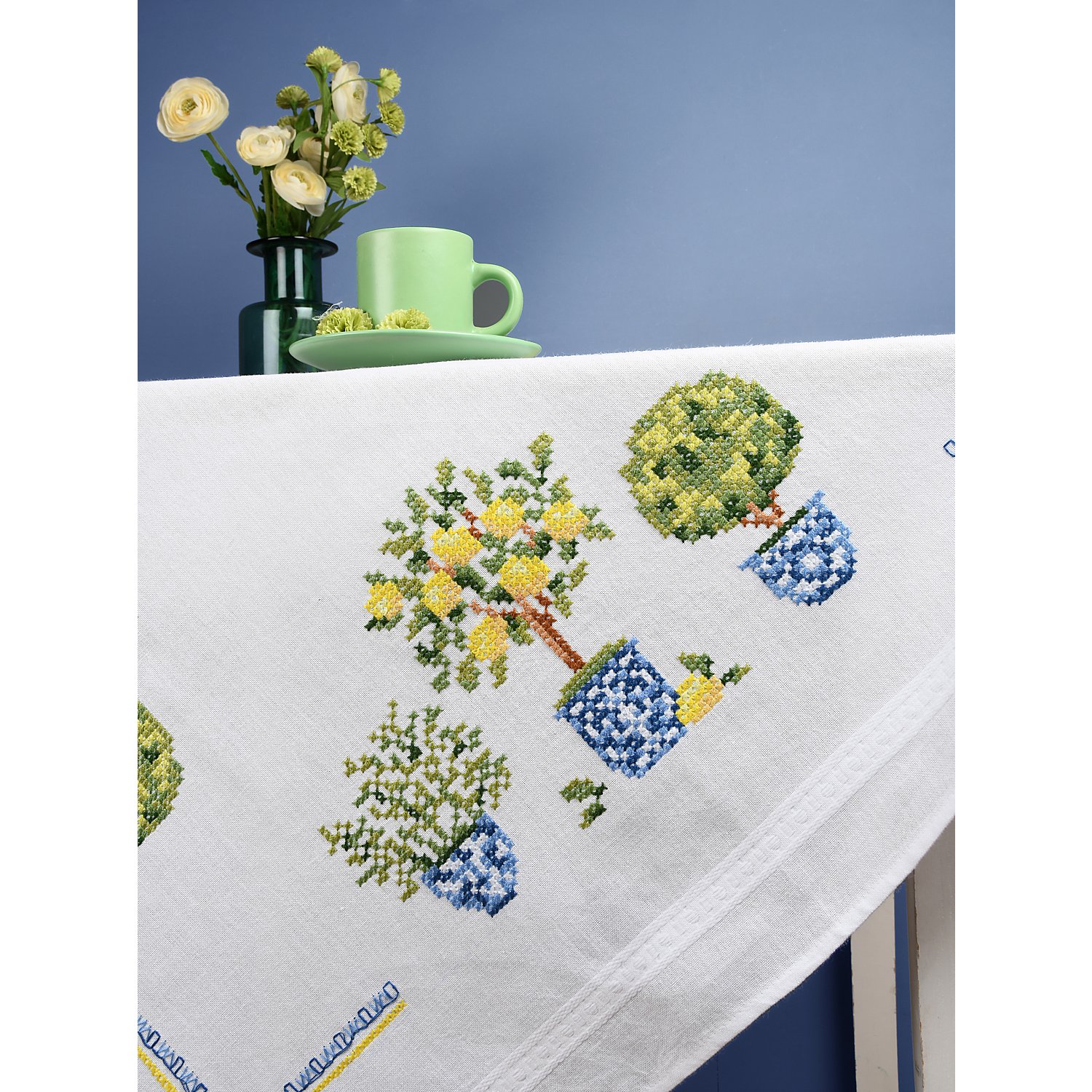 Stickmitteldecke 
