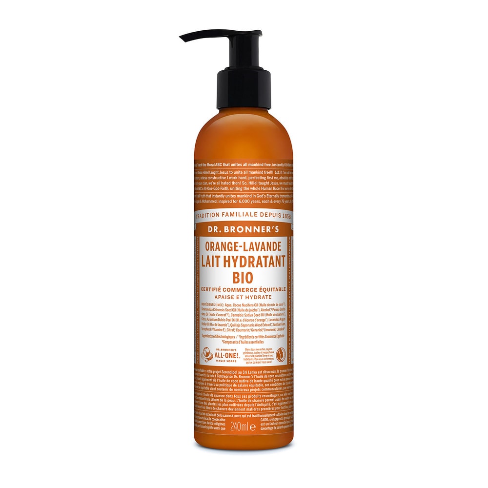 Dr Bronner's Dr Bronner's - Lait hydratant Orange/Lavande - 240ml Lait hydratant