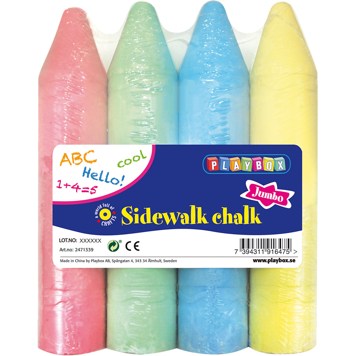 Jumbo Straßenkreide, 4 Stück