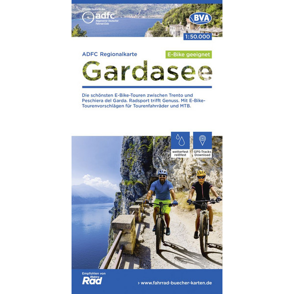 ADFC-REGIONALKARTE GARDASEE, 1:50.000, E-BIKE-GEEIGNET - Fahrradkarte