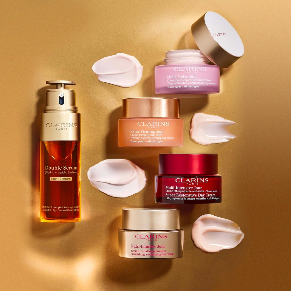 Clarins Double Serum Light texture Traitement Complet Jeunesse Intensif Sérum anti-âge texture légère