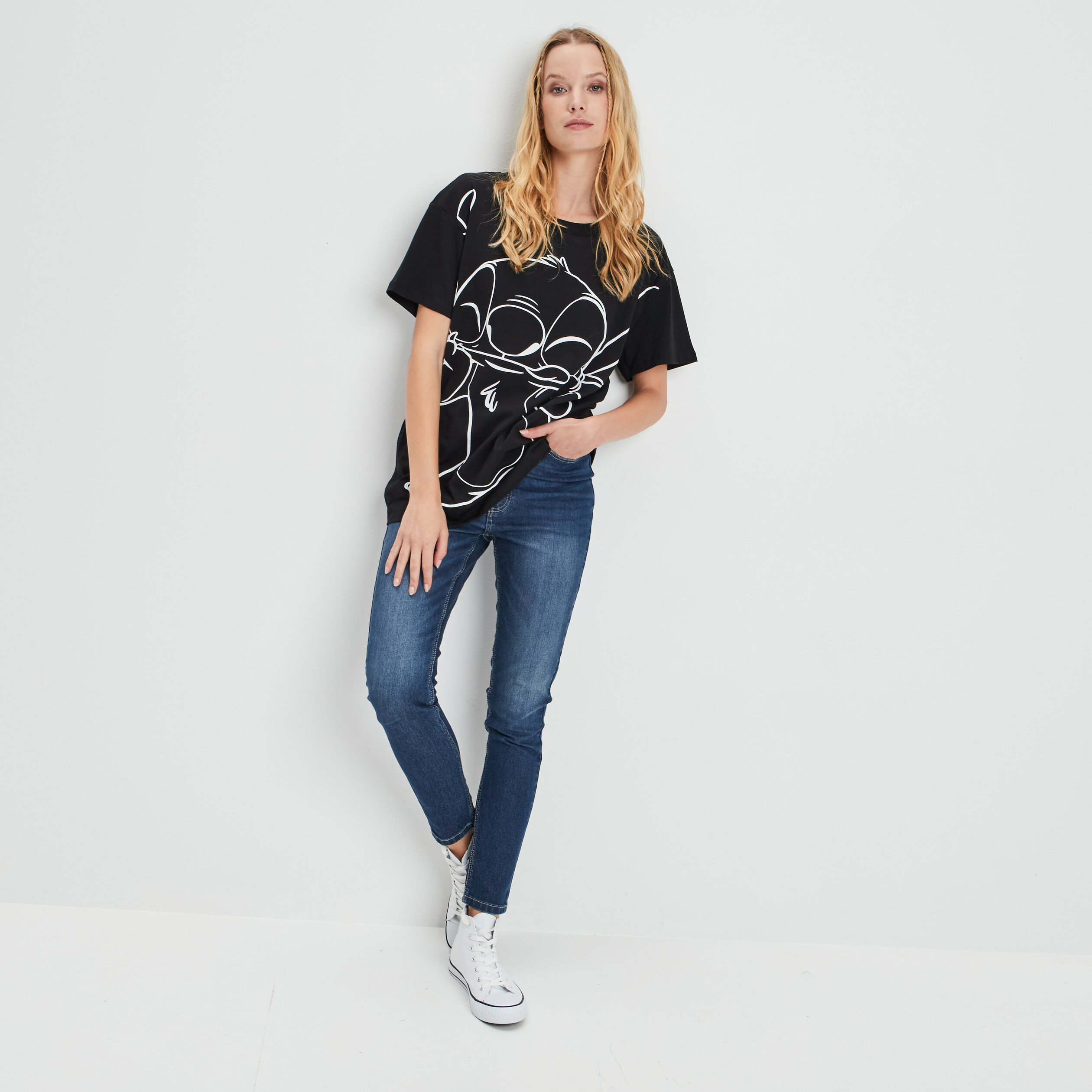 Jeans skinny 7 8ème denim dirty femme | La Halle