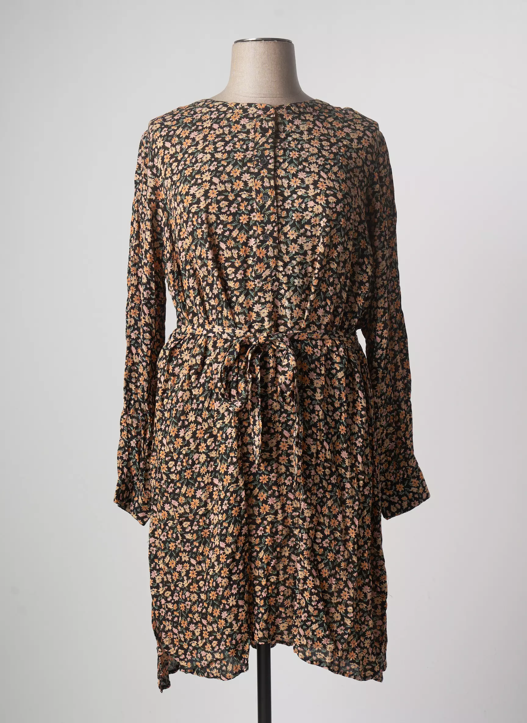 Zhenzi Robes Mi Longues Femme couleur noir