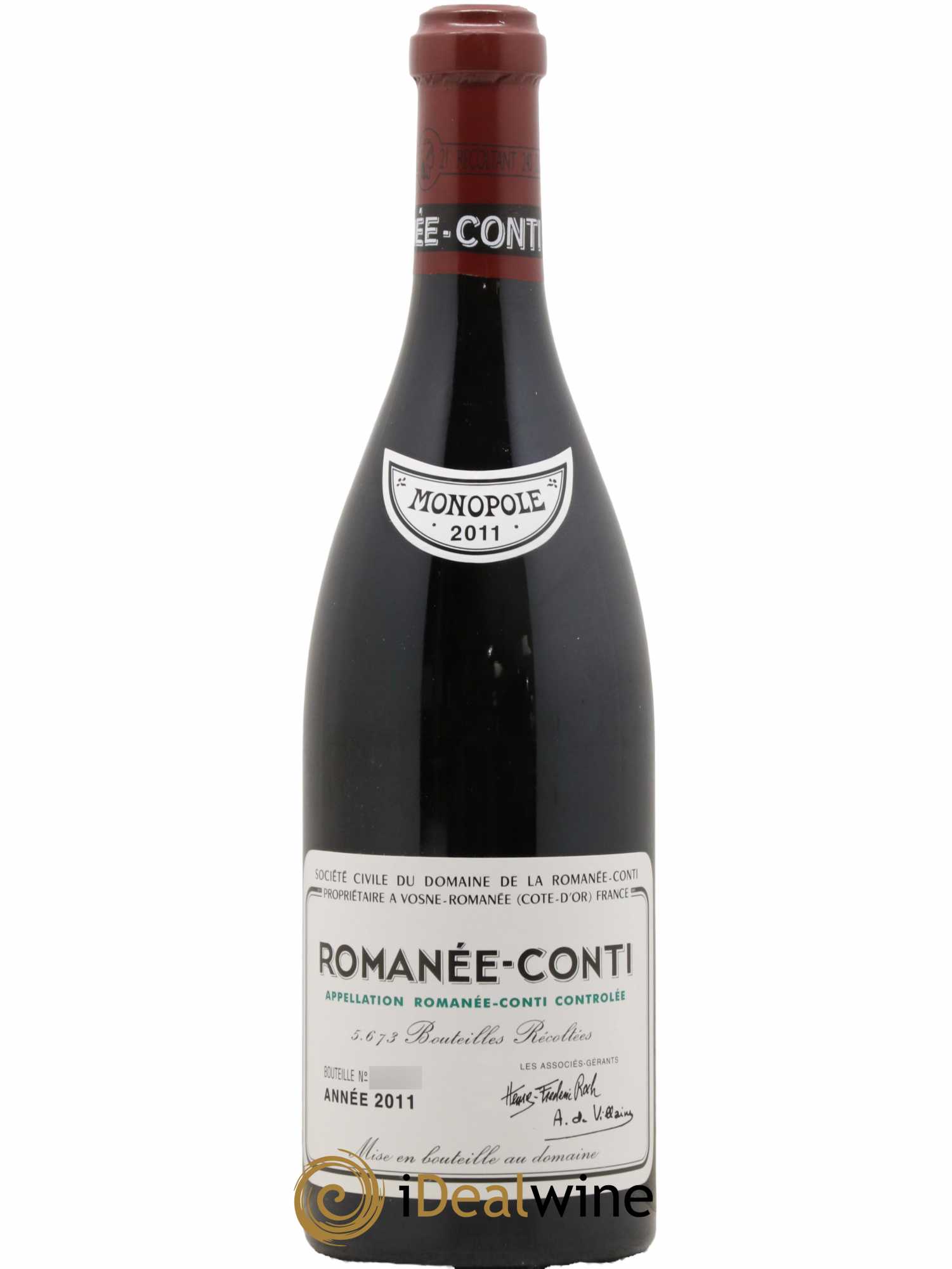 Romanée-Conti Grand Cru Domaine de la Romanée-Conti  2011 - Lot de 1 Bouteille