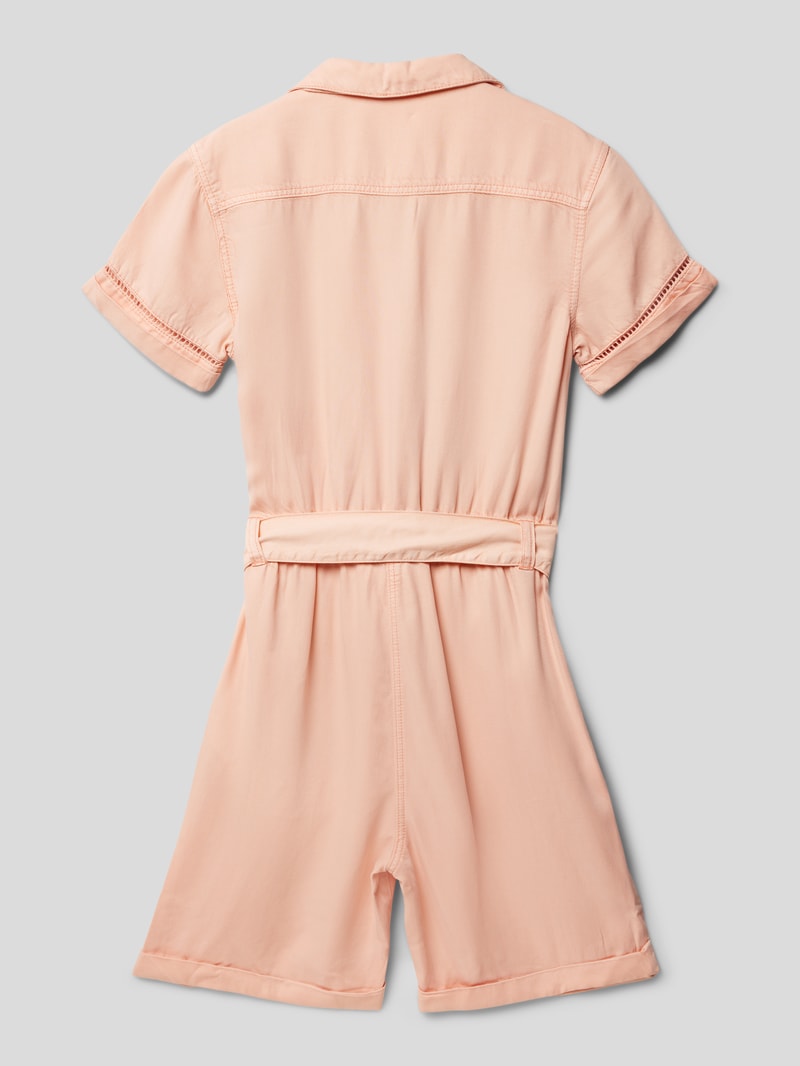 Playsuit mit Bindegürtel in apricot