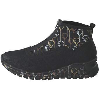 Rieker Sneaker Bootie in schwarz