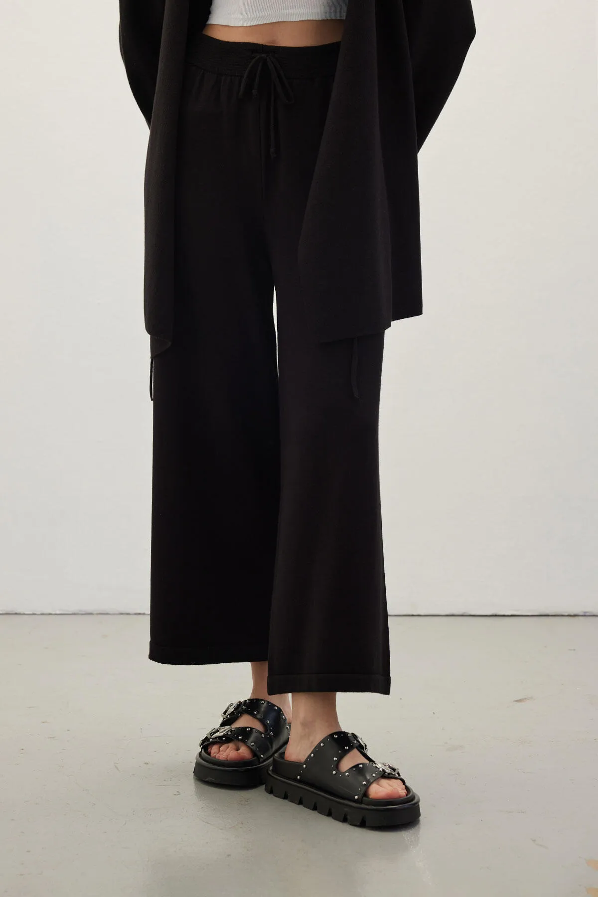 Manuka  Feinstrickhose Schwarz