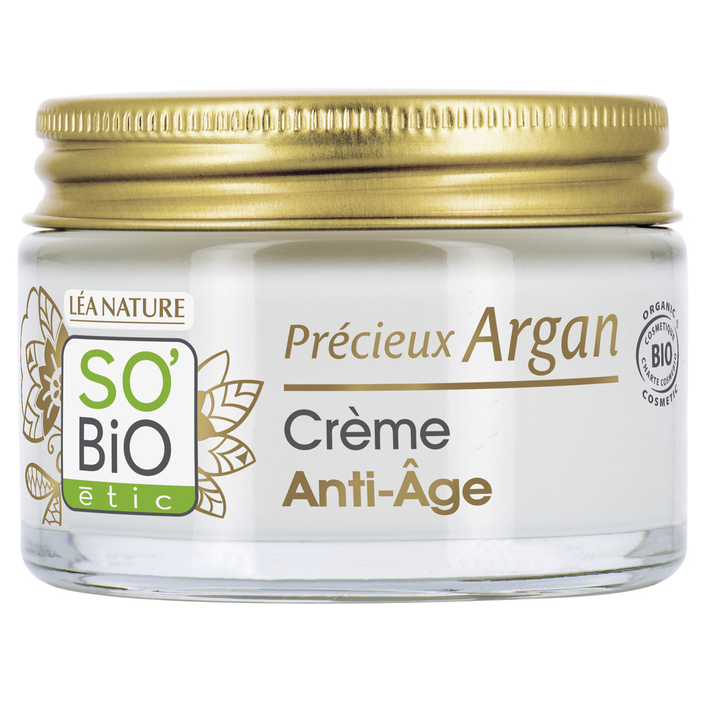 LÉA NATURE SO BiO étic Crème Anti-Âge jour, Précieux Argan Crème visage
