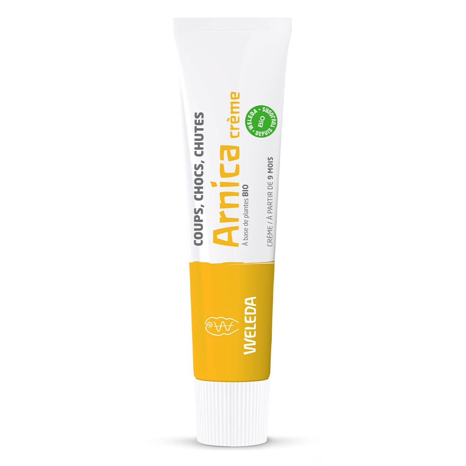Weleda Arnica Crème Coups, Chocs, Chutes - Utilisable Dès l'Âge de 9 Mois - Tube de 25g