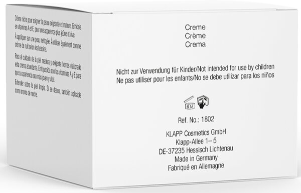 KLAPP Skin Care Science A Classic Cream Gesichtscreme