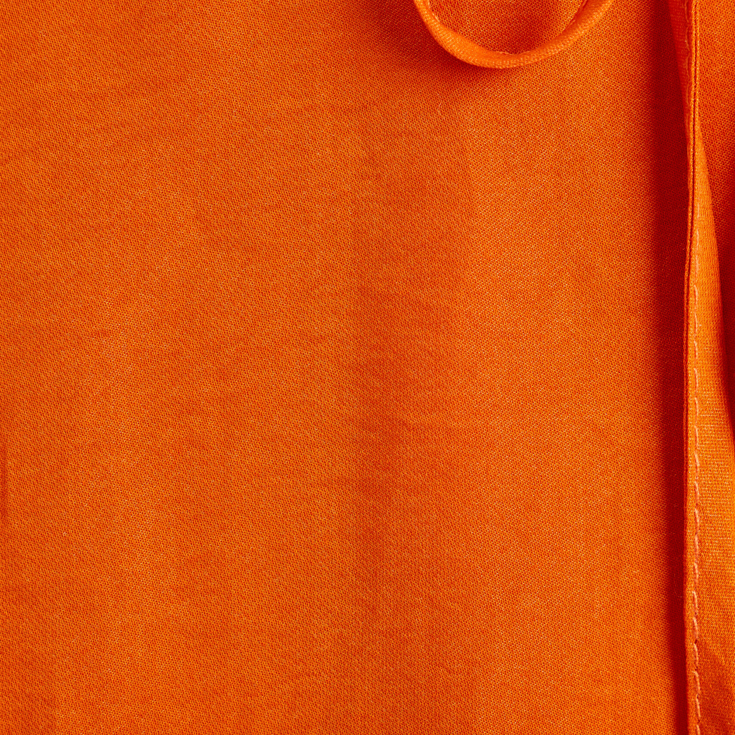 Robe cintrée satin col en V orange femme | Cache Cache