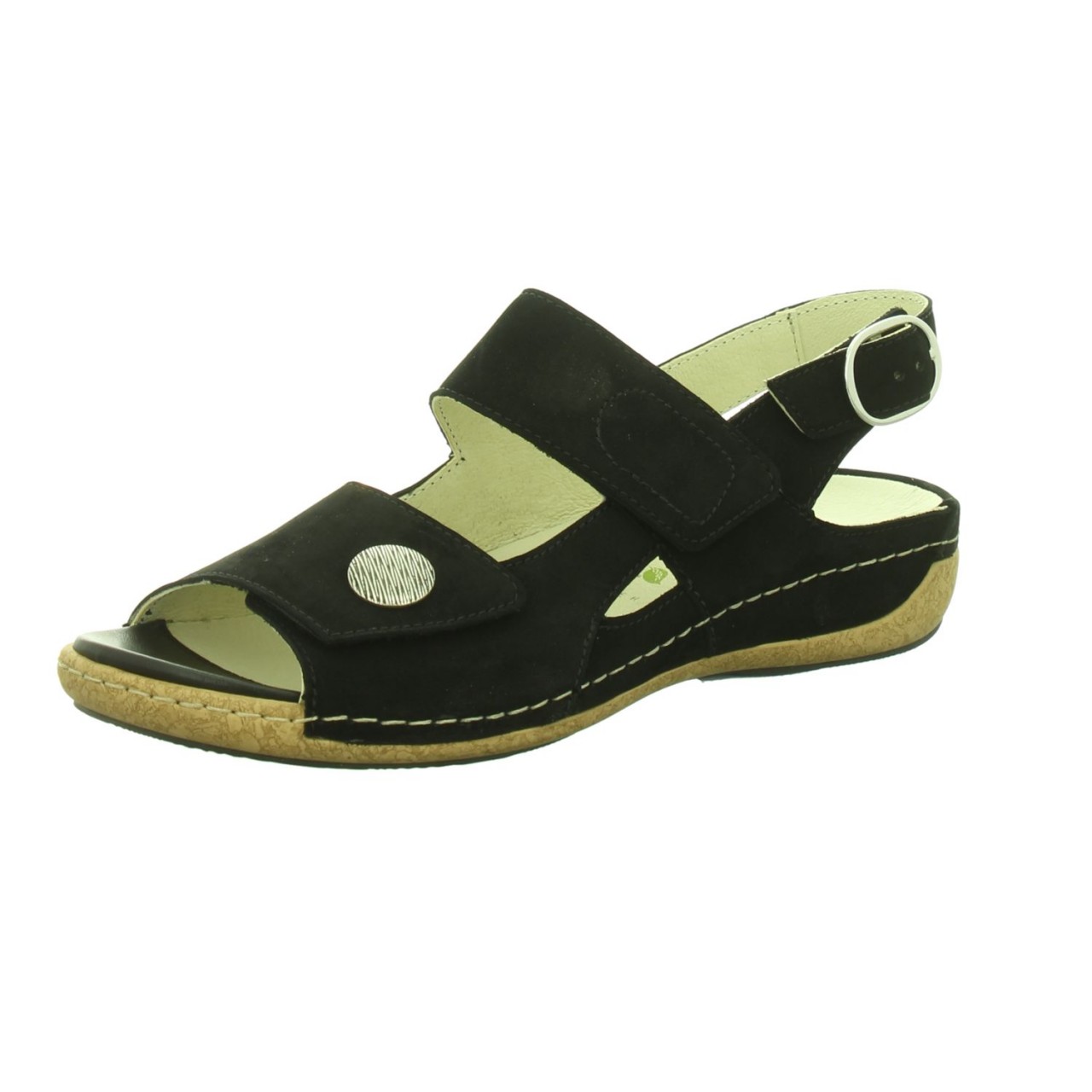 WALDLÄUFER Komfort Sandalen schwarz