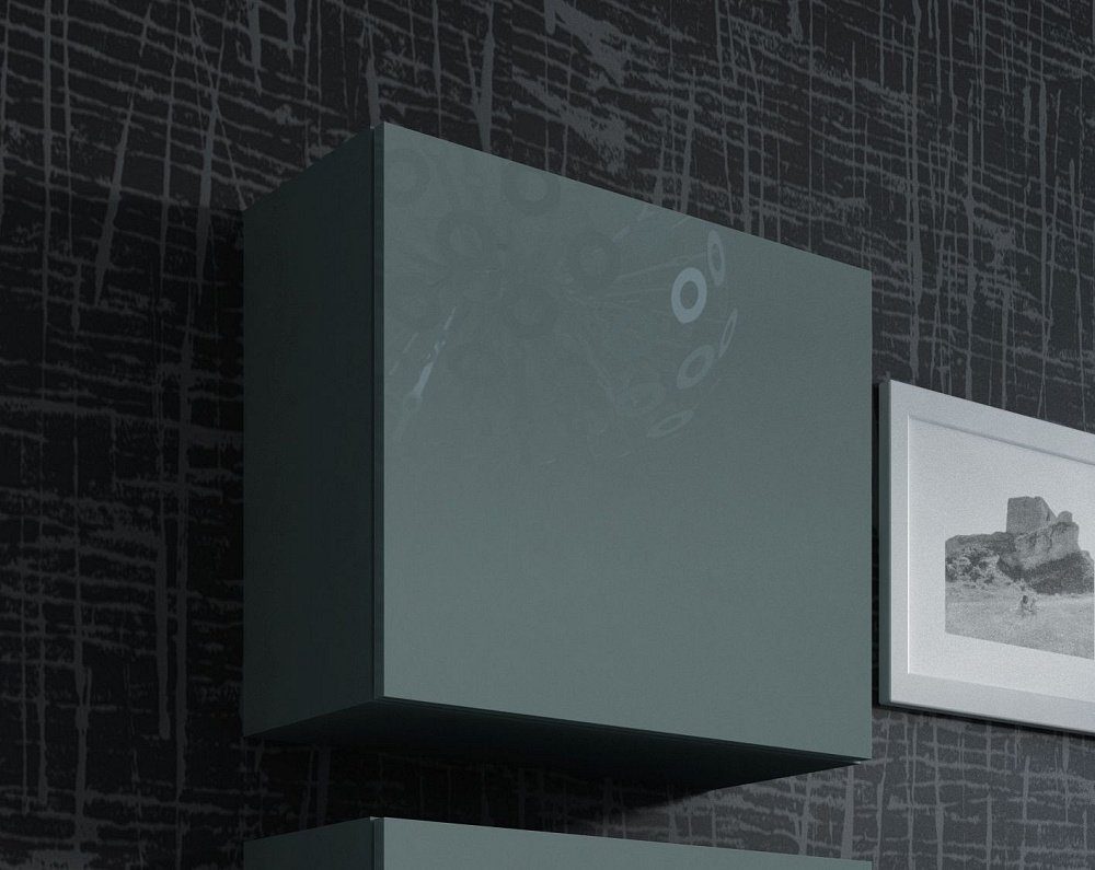 Stylefy Stauraumschrank Vago Quadrat (Wandregal, Wandschrank) mit Einlegeböden, variabel hängbar, Hochglanzfront, Modern Design