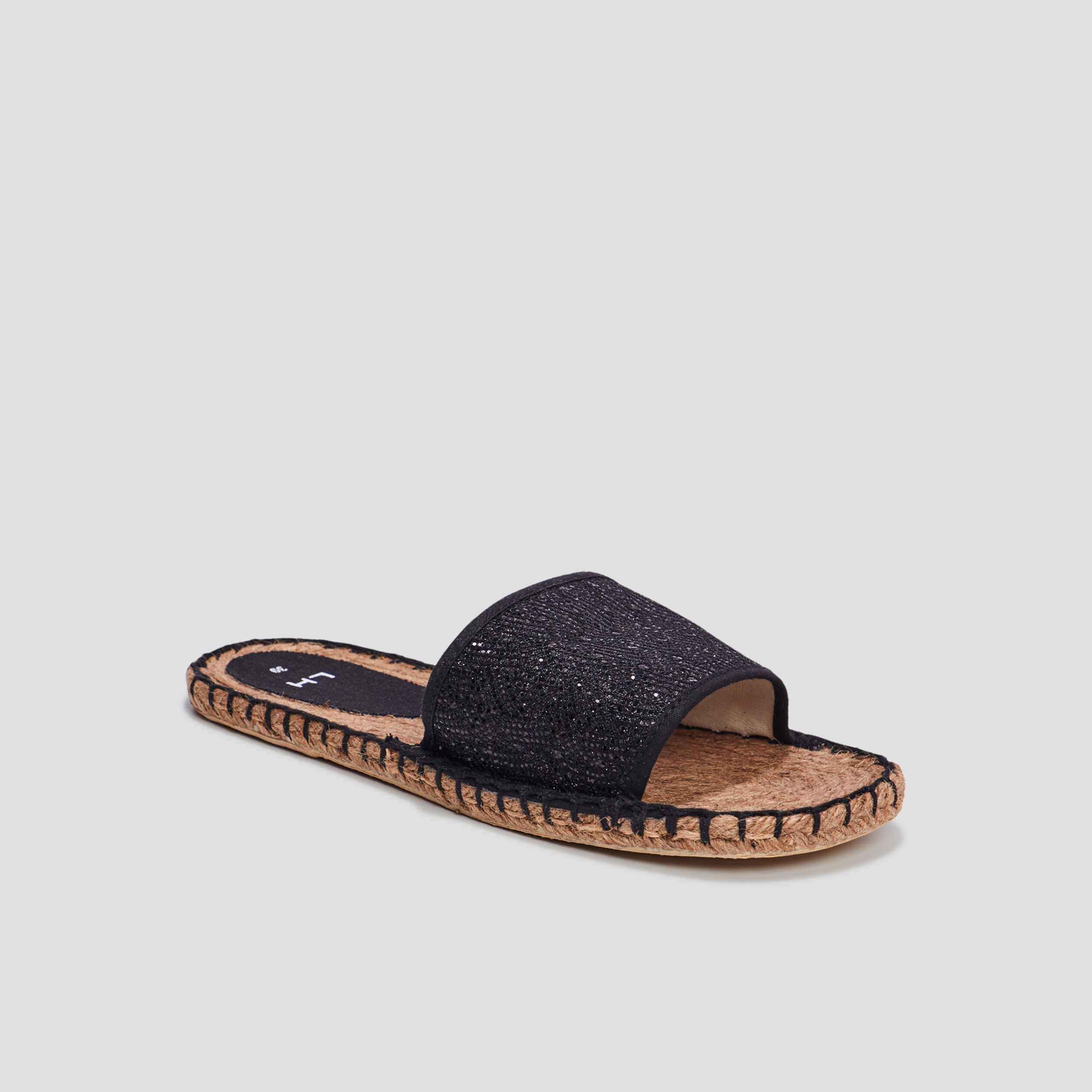 Mules détails cordes noir femme | La Halle