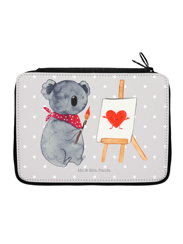 Mr. & Mrs. Panda Federmappe Koala Künstler ohne Spruch in Grau Pastell günstig kaufen onesize