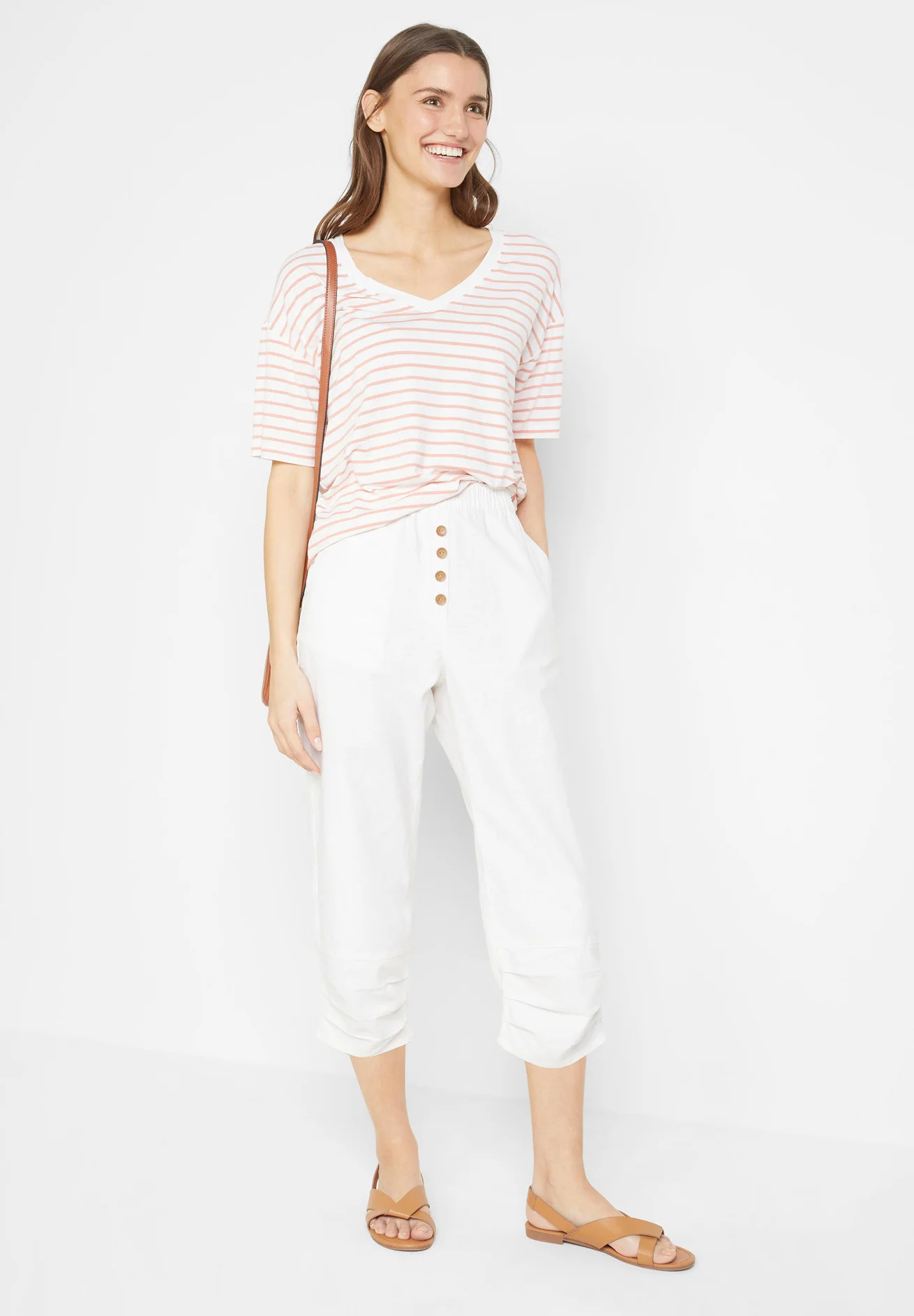 bonprix HIGH-WAIST-3/4 MIT UND BEQUEMBUND - Shorts
