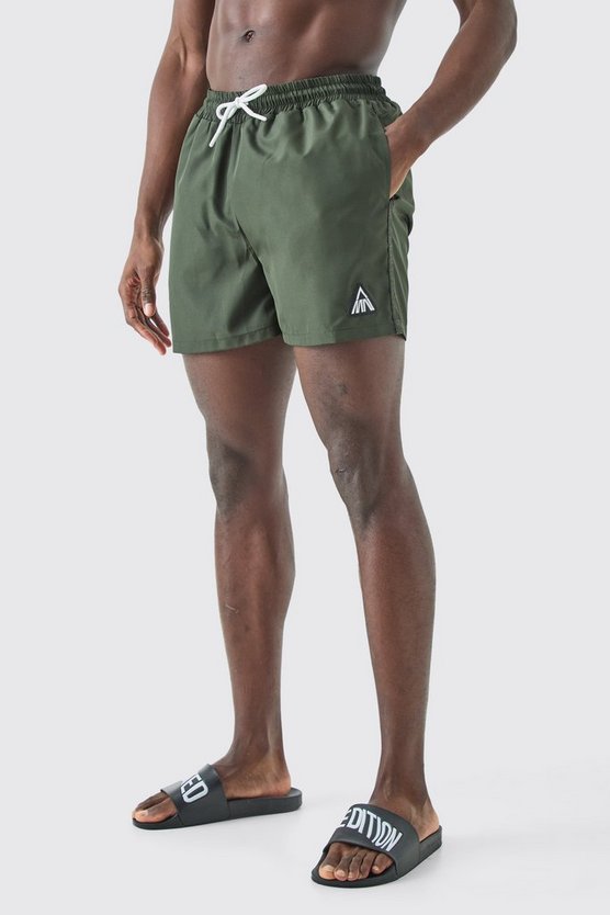 Kurze Man Badehose mit Triangle-Paspeln