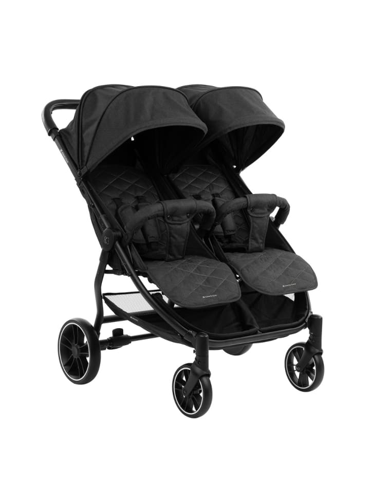Kikkaboo Zwillingskinderwagen Happy 2 in schwarz günstig kaufen onesize