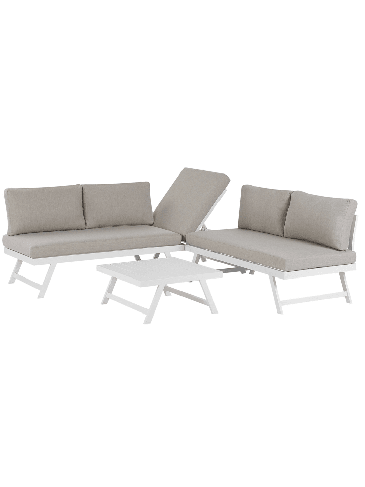 Beliani 2-tlg Lounge Set COCCORINO in Grau/Weiß günstig kaufen onesize