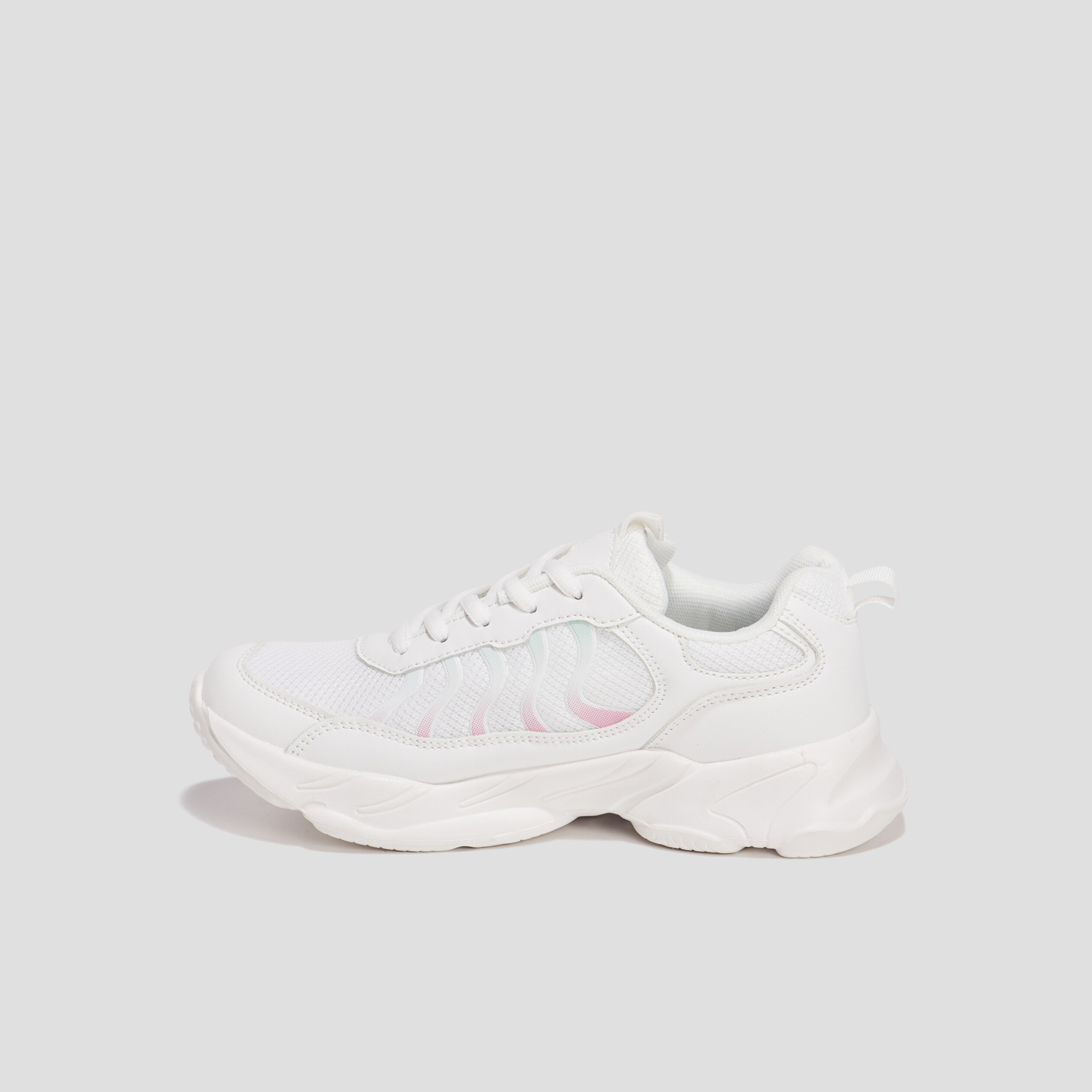 Baskets running à lacets Liberto blanc fille | La Halle