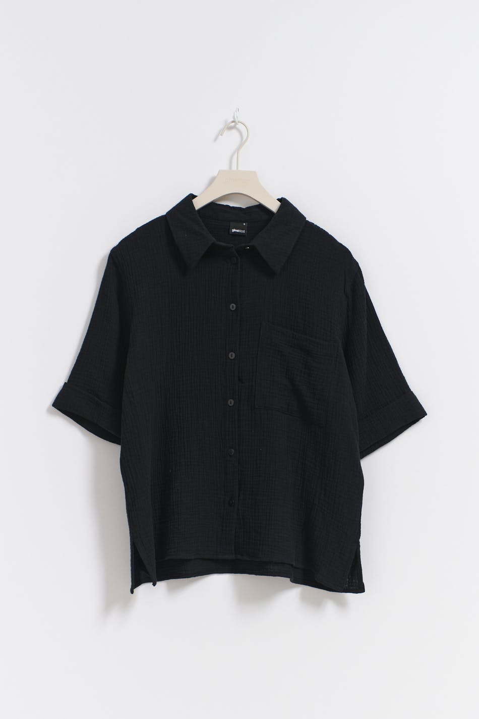 Short sleeve gauze shirt