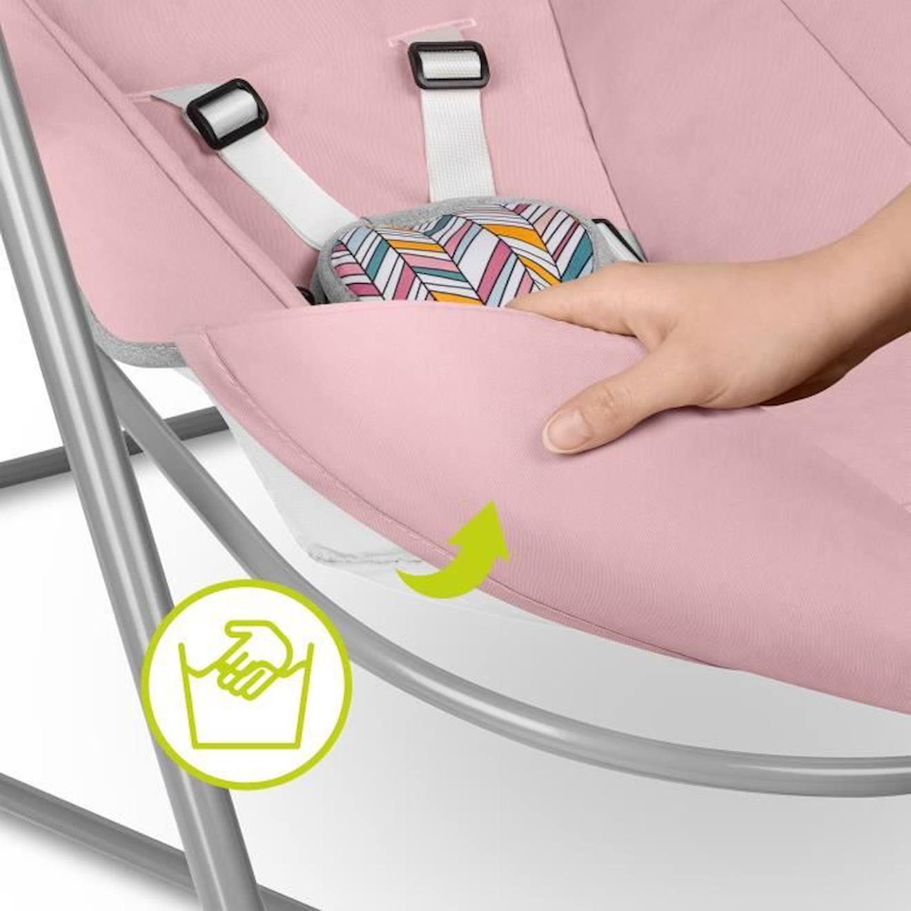 LIONELO Balancelle et transat bébé Otto sons nature 5 vitesses de balancement
