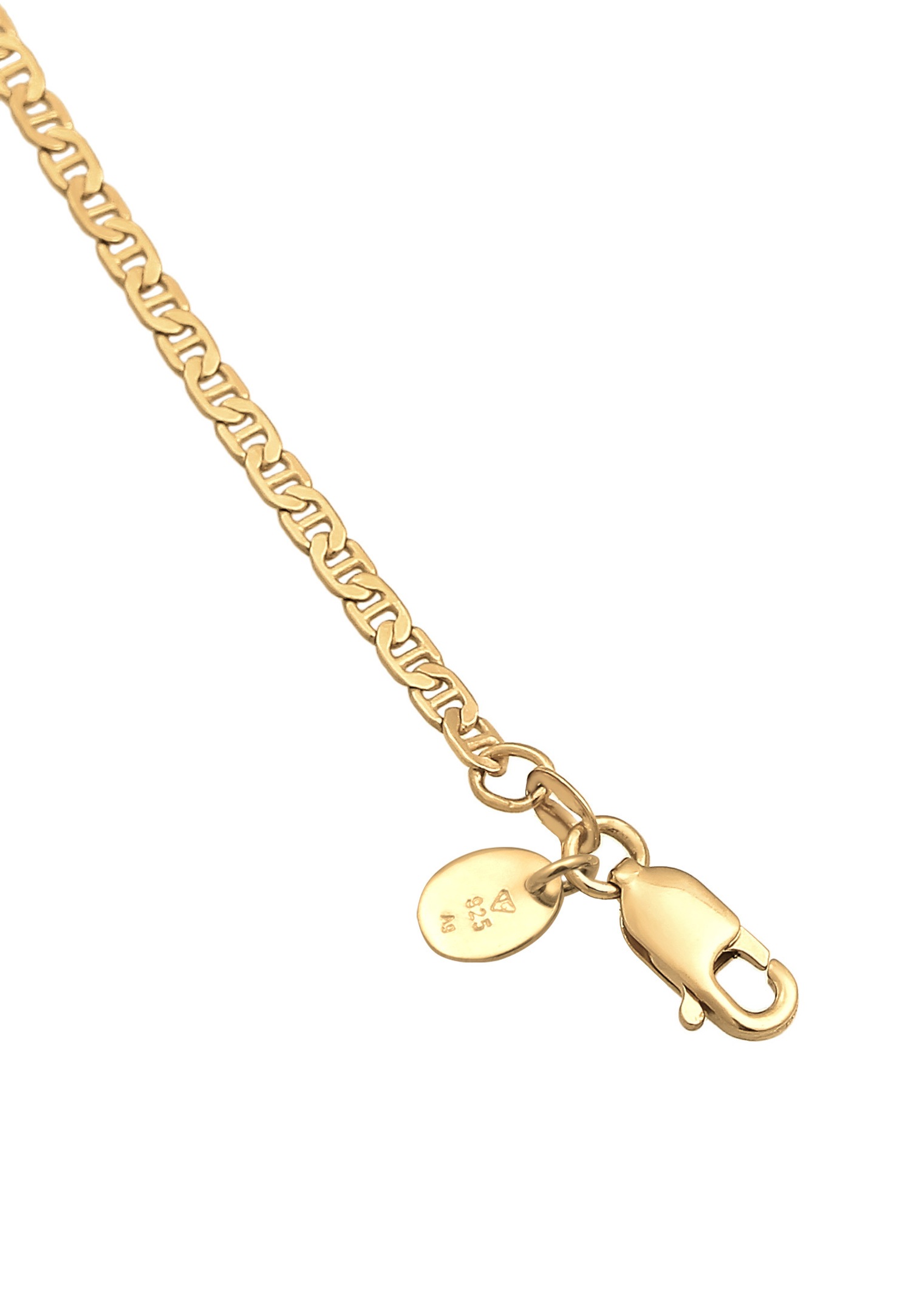 Elli PREMIUM állítható női súlyzólánc, Basic Minimalista Trend, 925-ös sterling ezüst, aranyozott