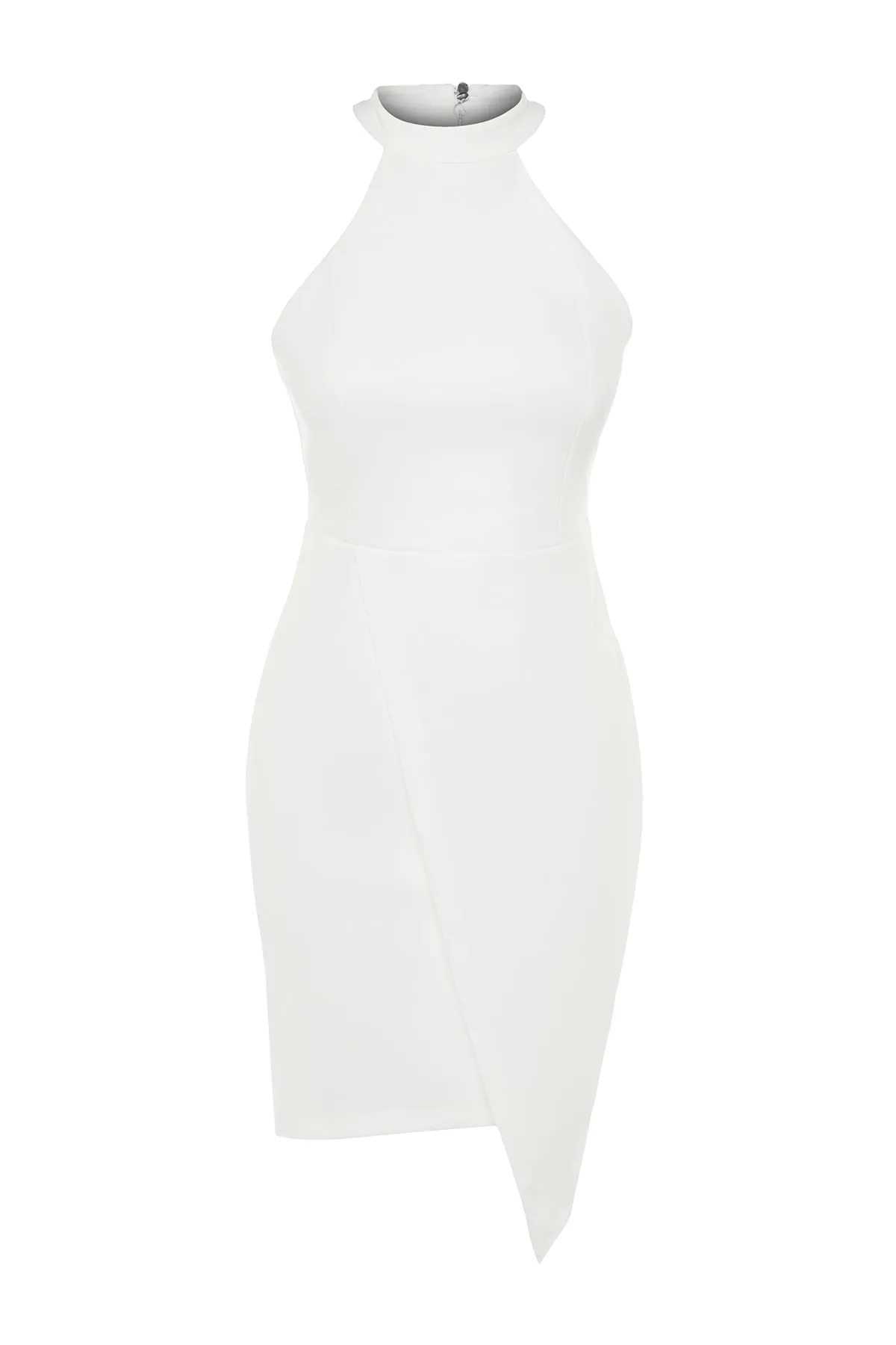 Trendyol Collection  Ecru, figurbetontes, gefüttertes, gewebtes Brautabendkleid TPRAW19BB0007