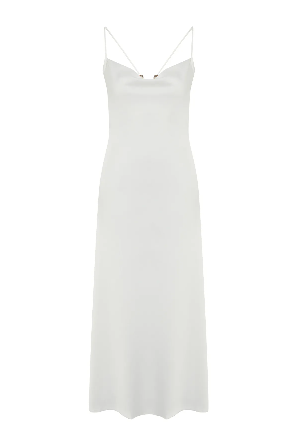 Trendyol Collection  Weißes Brautaccessoire aus Satin für Hochzeit/Nikah, elegantes Abendkleid TPRSS24EL00002