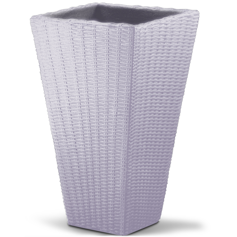 DEUBA Blumentopf Taupe Polyrattan-Optik 70x40x40cm