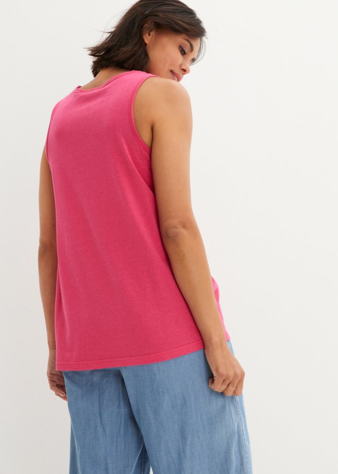 Nachhaltiges Long-Top mit Rundhals