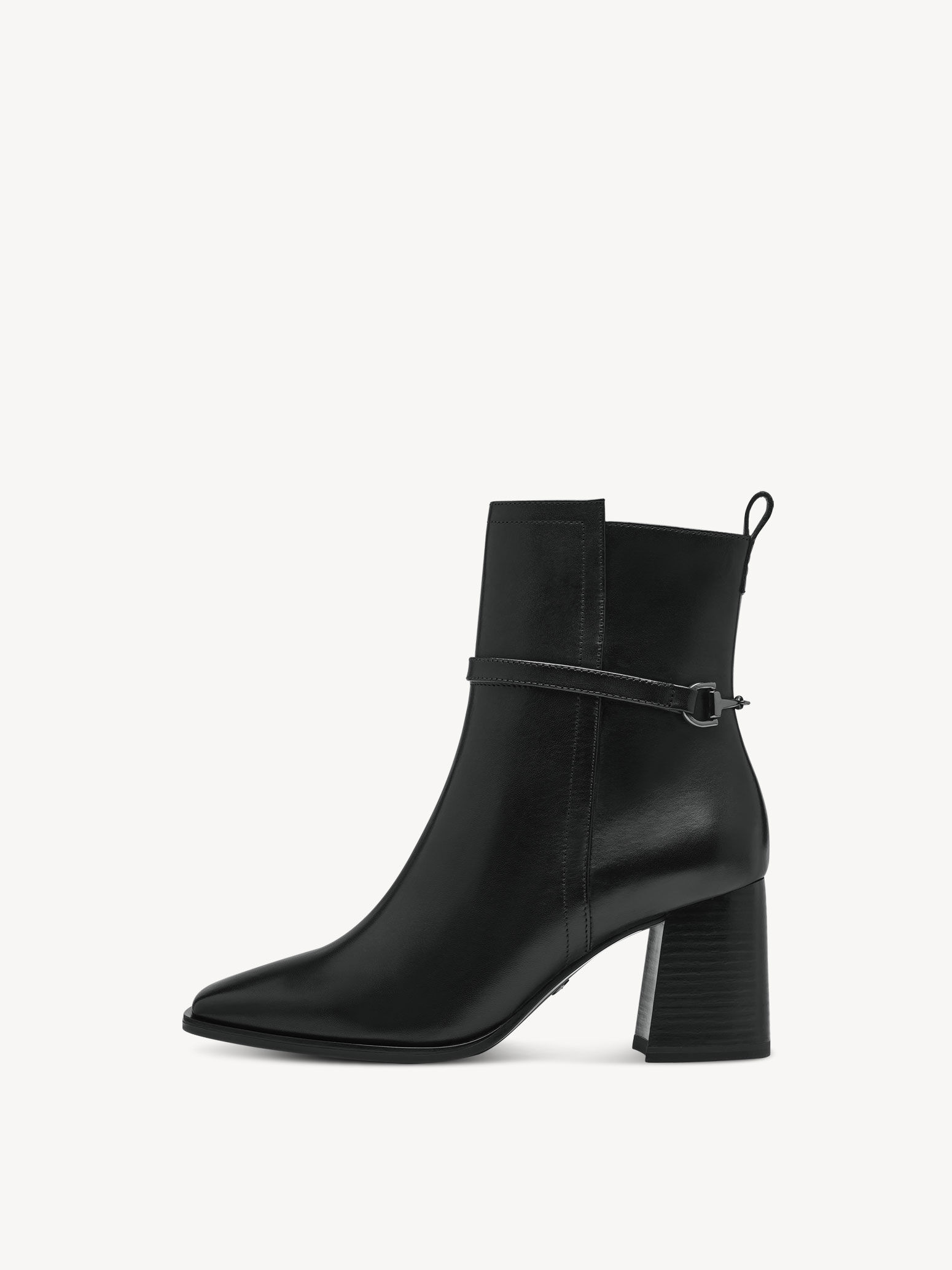 Bottine en cuir - noir