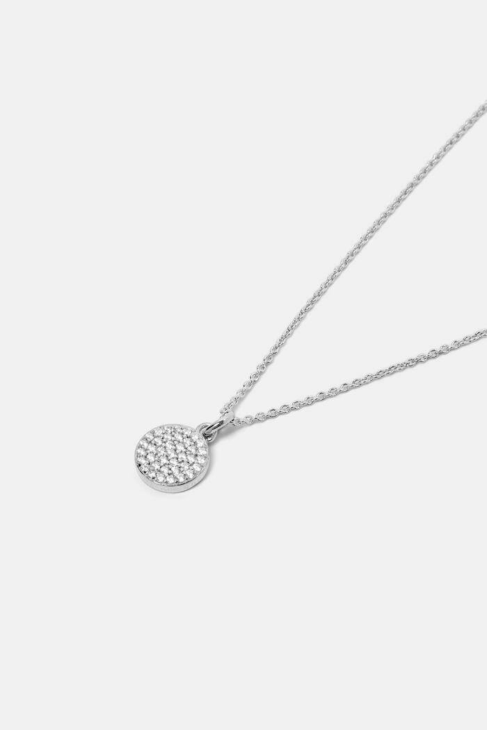 Kette mit Zirkonia-Anhänger, Sterling Silber