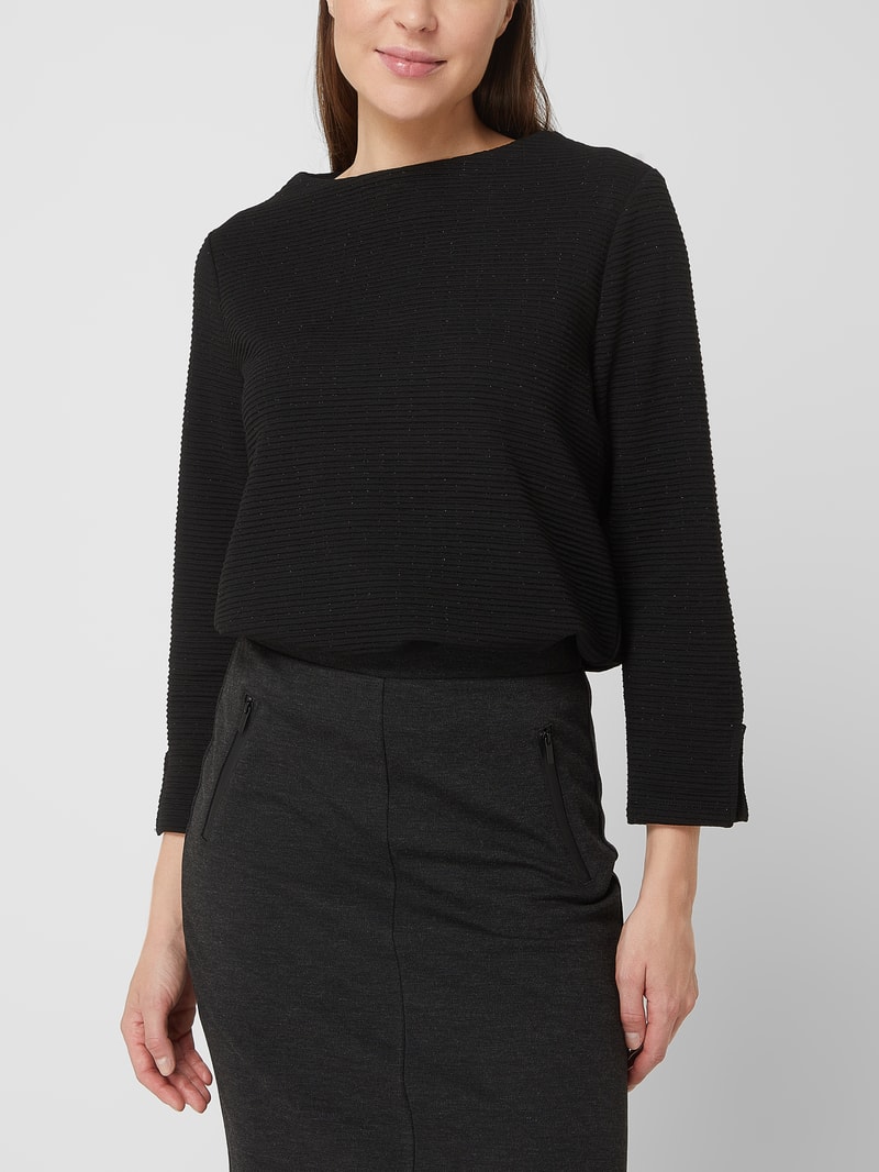 Sweatshirt mit Glitter-Effekt in schwarz